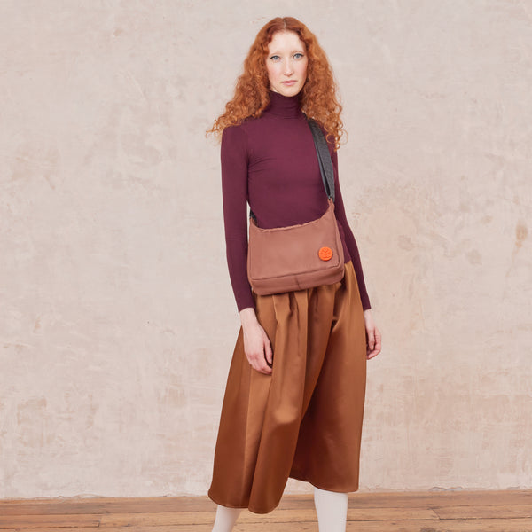 Orla Kiely Ratio Small Hobo Bag - Colourblock Chestnut