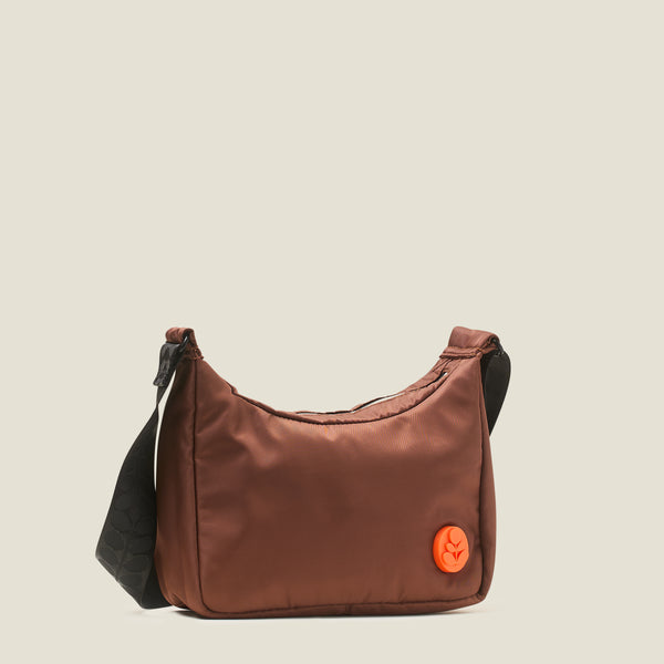 Orla Kiely Ratio Small Hobo Bag - Colourblock Chestnut