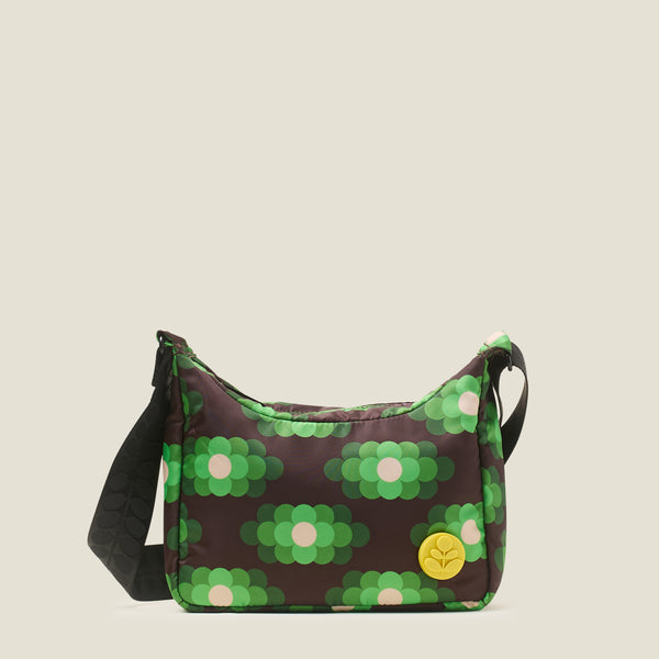 Orla Kiely Ratio Small Hobo Bag - Flower Haze Neon Green