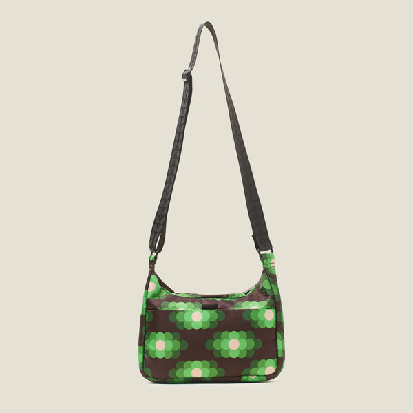 Orla Kiely Ratio Small Hobo Bag - Flower Haze Neon Green