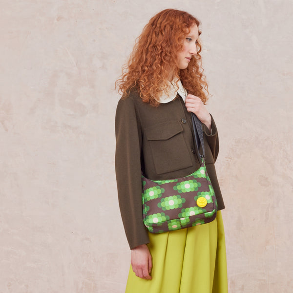 orla kiely Ratio Small Hobo Bag - Flower Haze Neon Green
