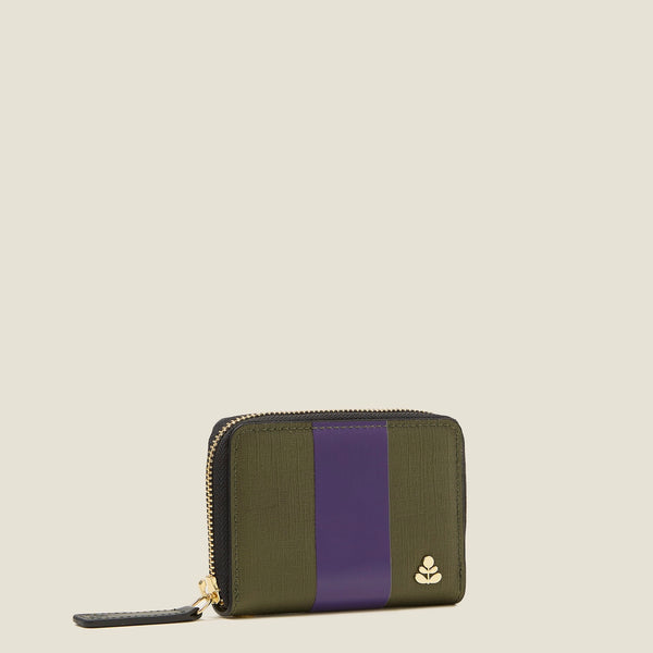 Orla Kiely Remember Me Purse - Shiny Stripe Spruce Purple