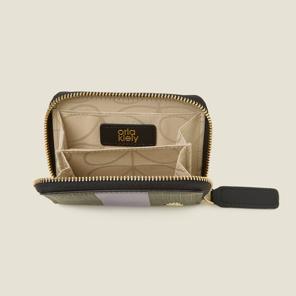 Orla Kiely Remember Me Purse - Shiny Stripe Spruce Purple