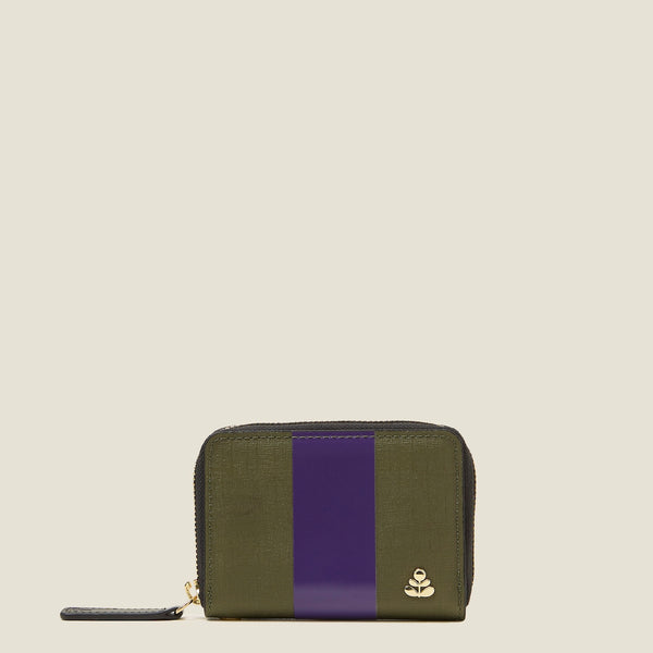 orla kiely Remember Me Purse - Shiny Stripe Spruce Purple