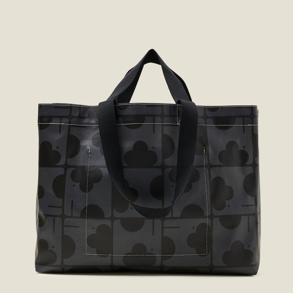 Orla Kiely Roll Out Large Tote - Elephant Maze Charcoal