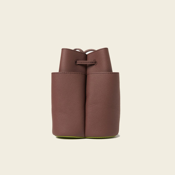 Orla Kiely Small Flower Petal Leather Crossbody Bag - Dark Brown