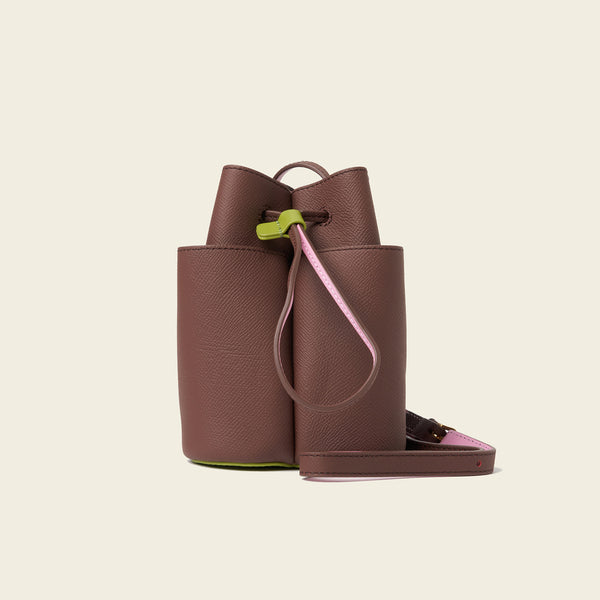 orla kiely Small Flower Petal Leather Crossbody Bag - Dark Brown