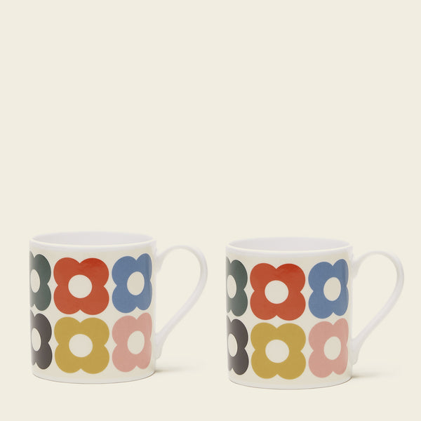 orla kiely Standard Mug Set of 2 - Spot Flower Seconds