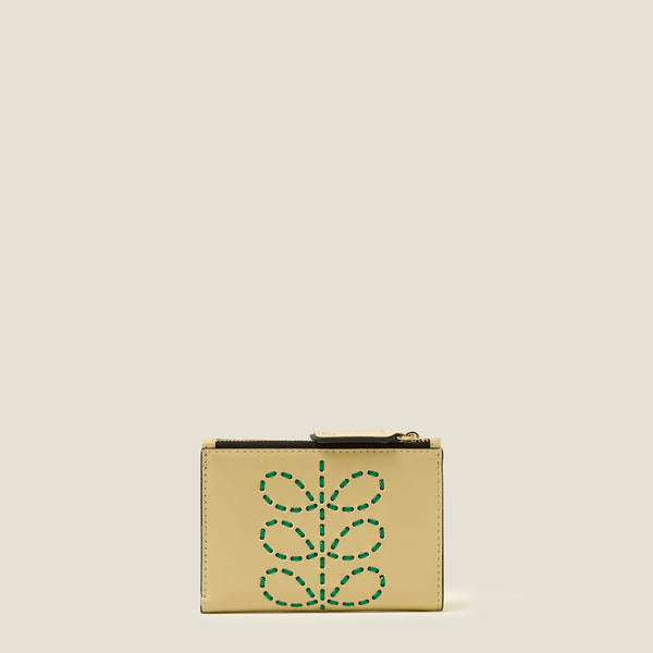 Orla Kiely Two Way Coin Purse - Whipstitch Stem Cream