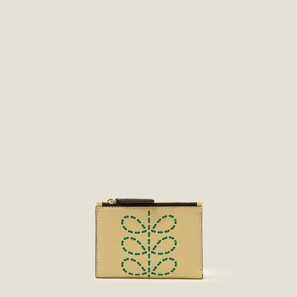 orla kiely Two Way Coin Purse - Whipstitch Stem Cream