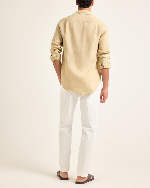 Orlebar Brown Beige Linen Shirt | Refined Everyday Summer Layer – ORLEBAR BROWN