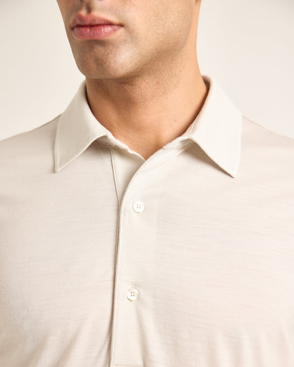 Orlebar Brown Beige Merino Polo Shirt | Understated Everyday Style – ORLEBAR BROWN