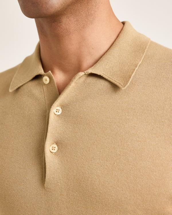 Orlebar Brown Beige Polo Shirt | Luxury Cotton Cashmere Blend – ORLEBAR BROWN