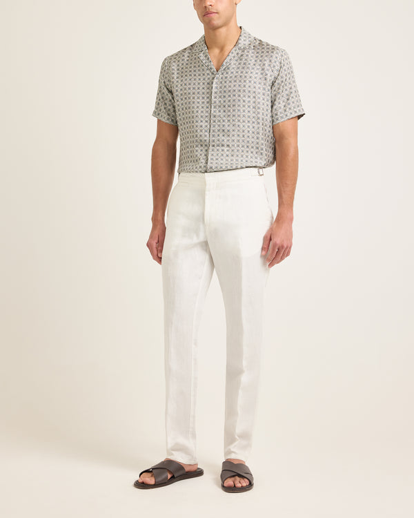 Orlebar Brown Beige Silk Shirt | Lightweight Summer Statement – ORLEBAR BROWN