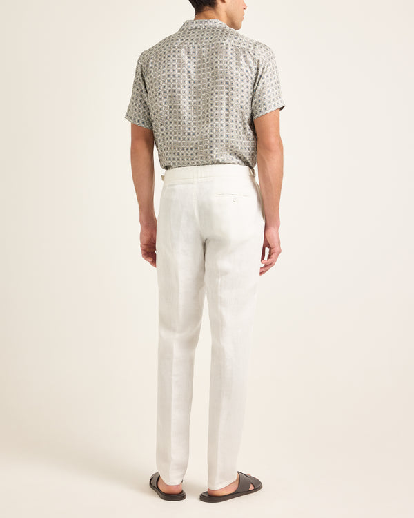 Orlebar Brown Beige Silk Shirt | Lightweight Summer Statement – ORLEBAR BROWN