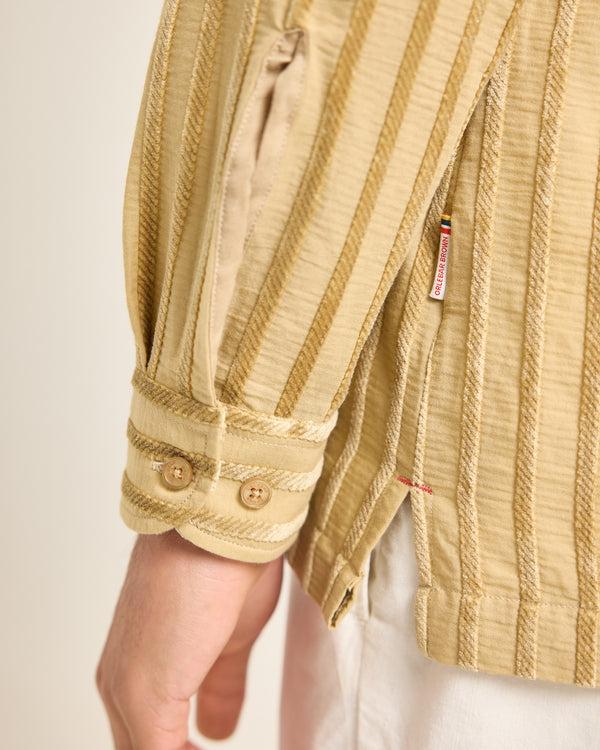 Orlebar Brown Beige Stripe Shirt | Refined Casual Statement – ORLEBAR BROWN