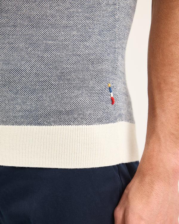 Orlebar Brown Blue Contrast Polo Shirt | Luxury Summer Knit – ORLEBAR BROWN