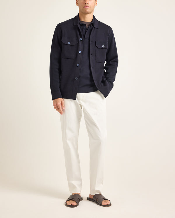 Orlebar Brown Blue Merino Jacket | Mens Lightweight Outerwear – ORLEBAR BROWN