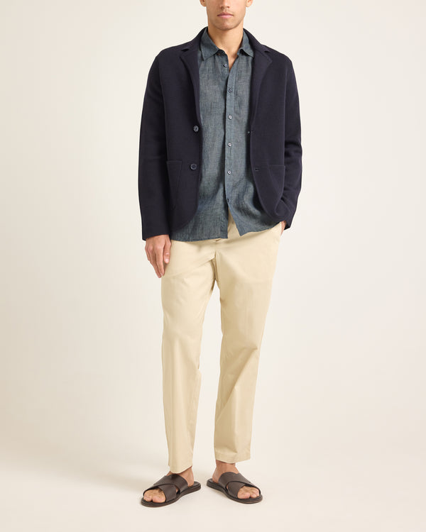Orlebar Brown Blue Piqué Jacket | Lightweight Summer Jacket – ORLEBAR BROWN