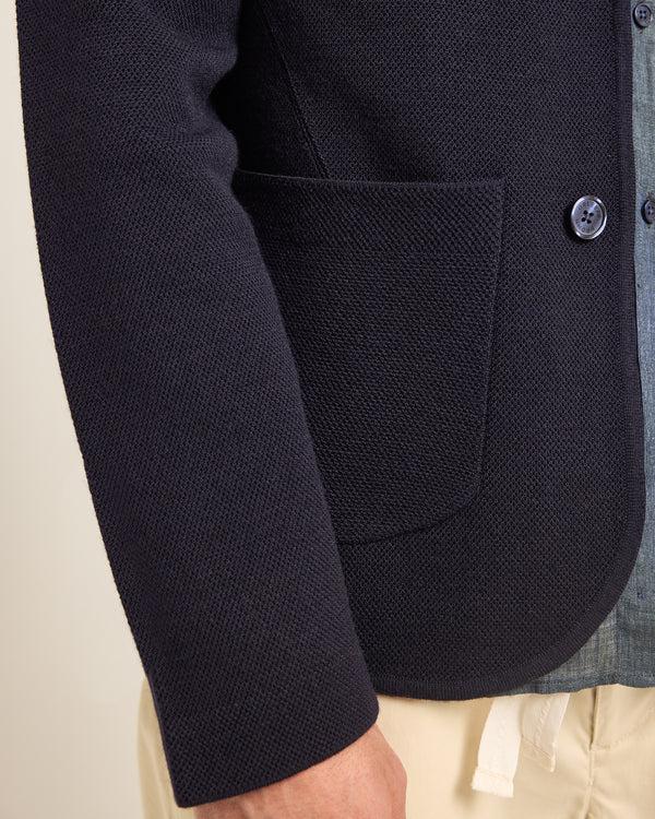Orlebar Brown Blue Piqué Jacket | Lightweight Summer Jacket – ORLEBAR BROWN