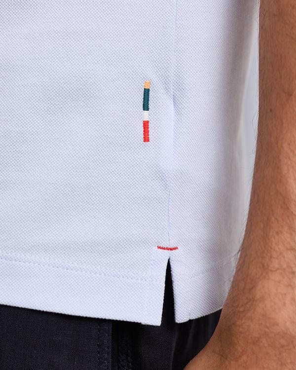 Orlebar Brown Blue Piqué Polo Shirt | Mens Smart Summer Top – ORLEBAR BROWN