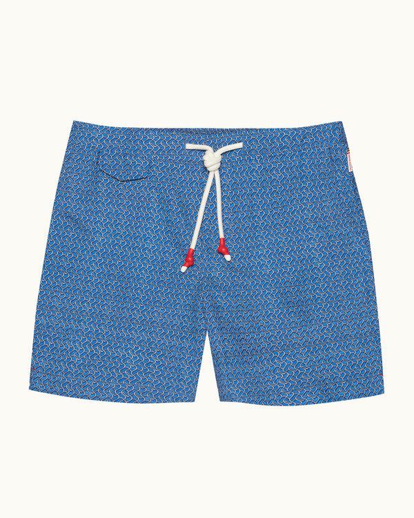 orlebar brown Blue Printed Swim Shorts | Riptide-Inspired Cut – ORLEBAR BROWN