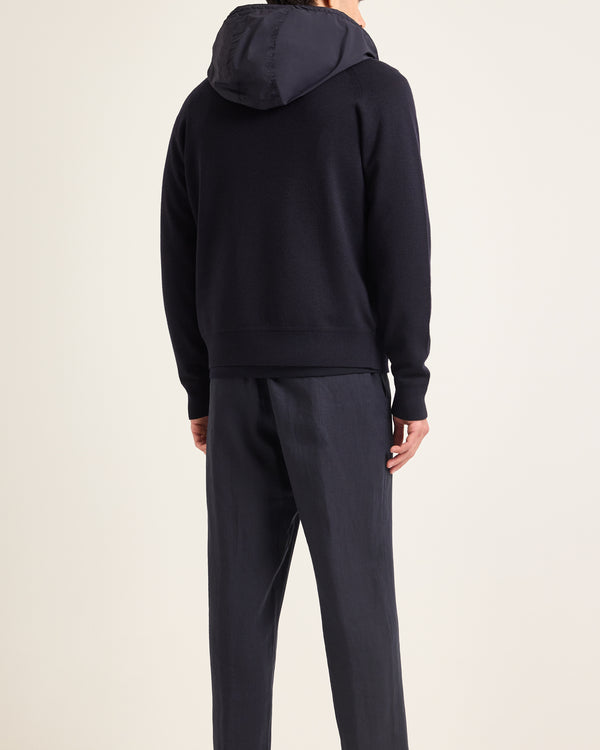 Orlebar Brown Blue Ribbed Zip Jacket | Luxury Outerwear – ORLEBAR BROWN