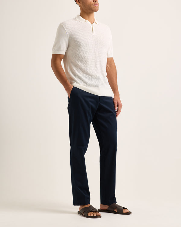 Orlebar Brown Blue Smart Trousers | Cotton-Cashmere Comfort – ORLEBAR BROWN