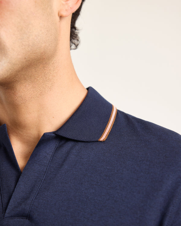Orlebar Brown Blue Stripe Polo Shirt | Sporty Casual Classic – ORLEBAR BROWN