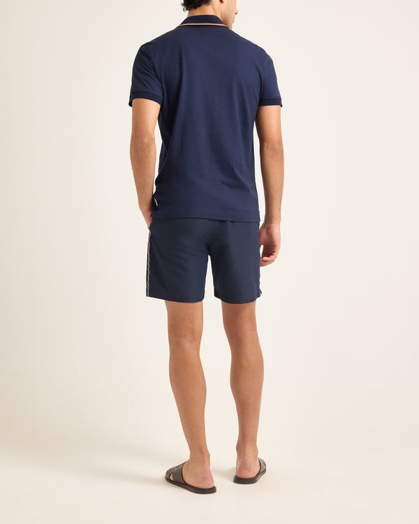 Orlebar Brown Blue Stripe Polo Shirt | Sporty Casual Classic – ORLEBAR BROWN