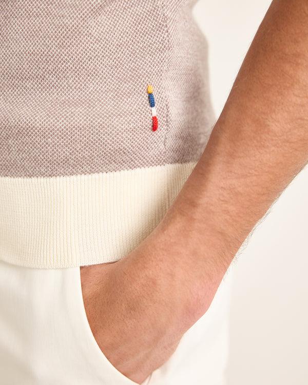 Orlebar Brown Brown Contrast Polo Shirt | Tailored Two-Tone Style – ORLEBAR BROWN