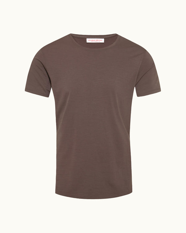 orlebar brown Brown Merino T-Shirt | Soft Tailored Smartwear – ORLEBAR BROWN