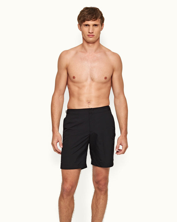 Orlebar Brown Dane - Black Longest-Length Swim Shorts | Orlebar Brown – ORLEBAR BROWN