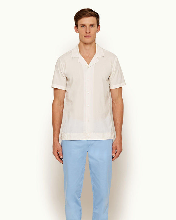 Orlebar Brown Golden Gun Shirt - 007 Ivory Capri Collar Shirt | Orlebar Brown – ORLEBAR BROWN
