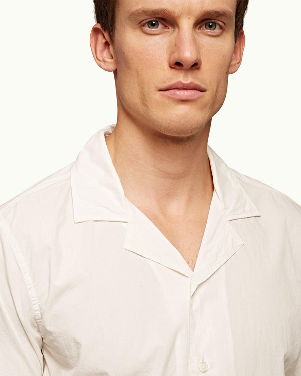 Orlebar Brown Golden Gun Shirt - 007 Ivory Capri Collar Shirt | Orlebar Brown – ORLEBAR BROWN