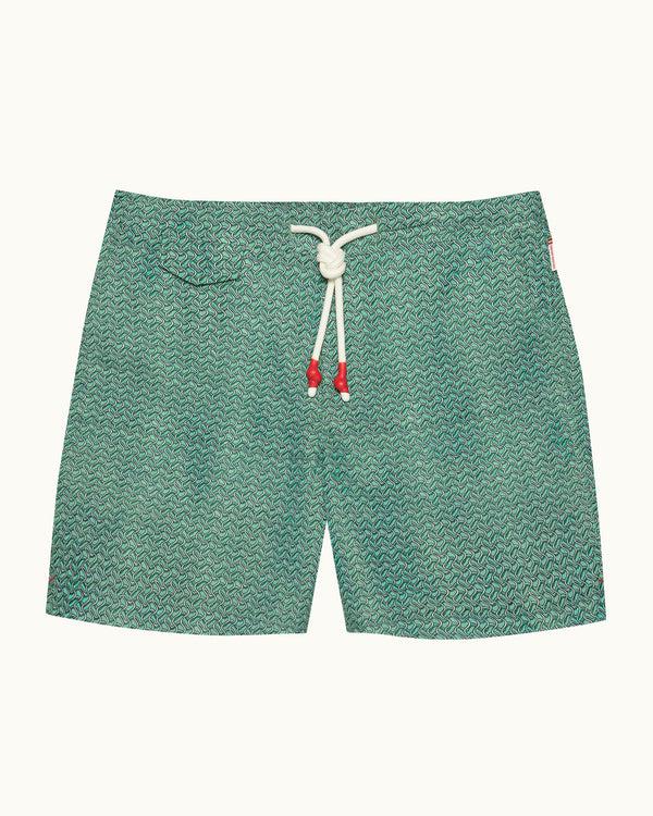 orlebar brown Green Printed Swim Shorts | Summer Resort Style – ORLEBAR BROWN