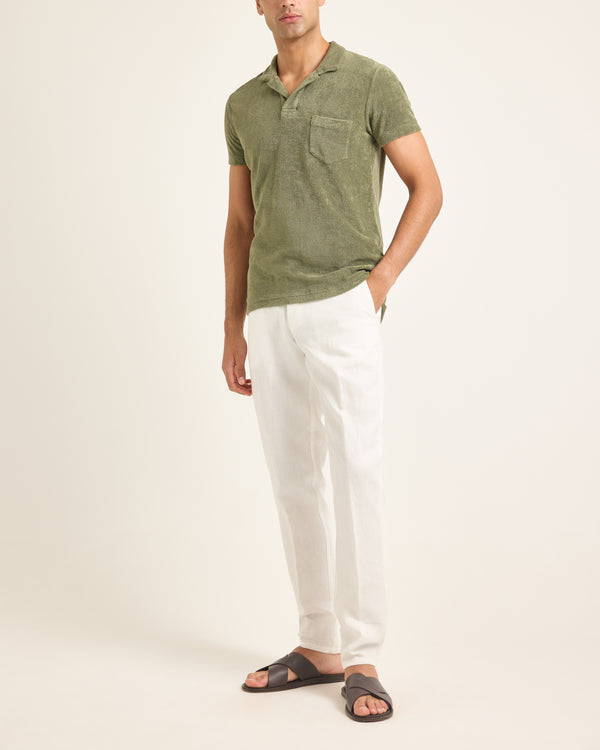 Orlebar Brown Green Terry Polo Shirt | Relaxed Summer Classic – ORLEBAR BROWN