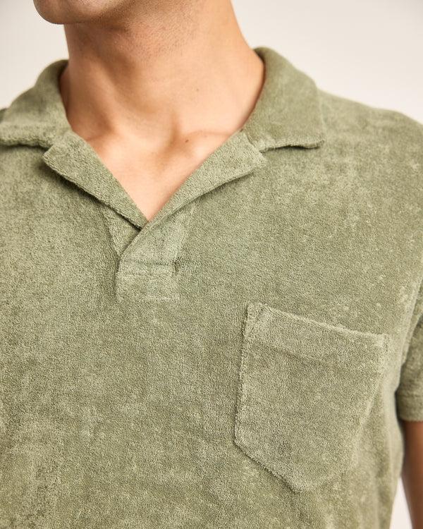 Orlebar Brown Green Terry Polo Shirt | Relaxed Summer Classic – ORLEBAR BROWN