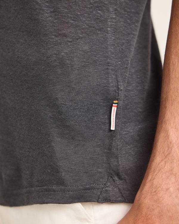 Orlebar Brown Grey Linen Polo Shirt | Soft-Toned Summer Polo – ORLEBAR BROWN