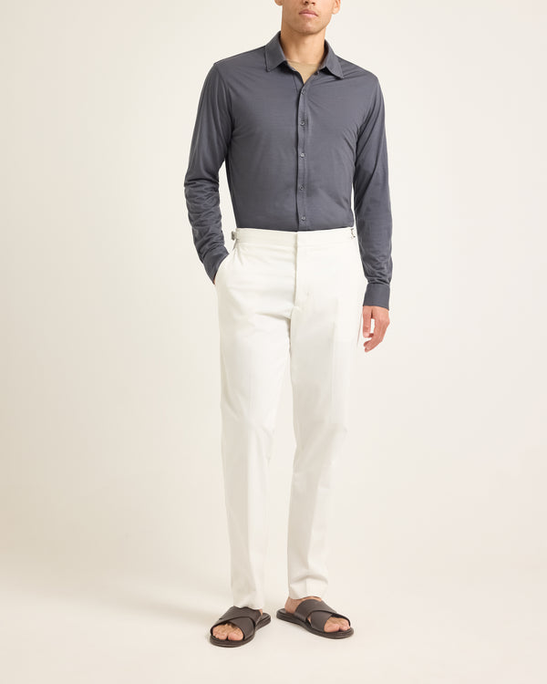 Orlebar Brown Grey Merino Shirt | Luxury Cool-Weather Layer – ORLEBAR BROWN