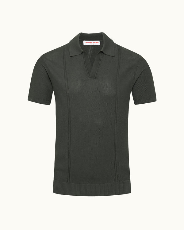 orlebar brown Grey Pique Polo Shirt | Soft-Touch Summer Essential – ORLEBAR BROWN