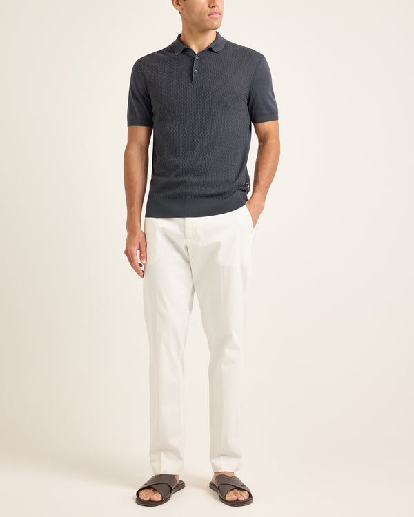 Orlebar Brown Grey Polo Shirt | Elegant Silk-Cotton Blend For Men – ORLEBAR BROWN