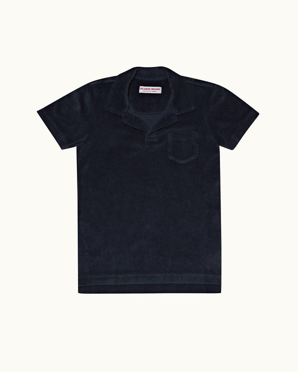 orlebar brown Kids' Navy Towelling Resort Polo Shirt – ORLEBAR BROWN