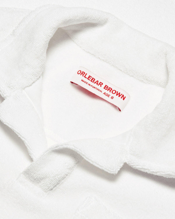 Orlebar Brown Kids' White Towelling Resort Polo Shirt – ORLEBAR BROWN