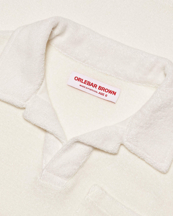 Orlebar Brown Kids' White Towelling Resort Polo Shirt – ORLEBAR BROWN