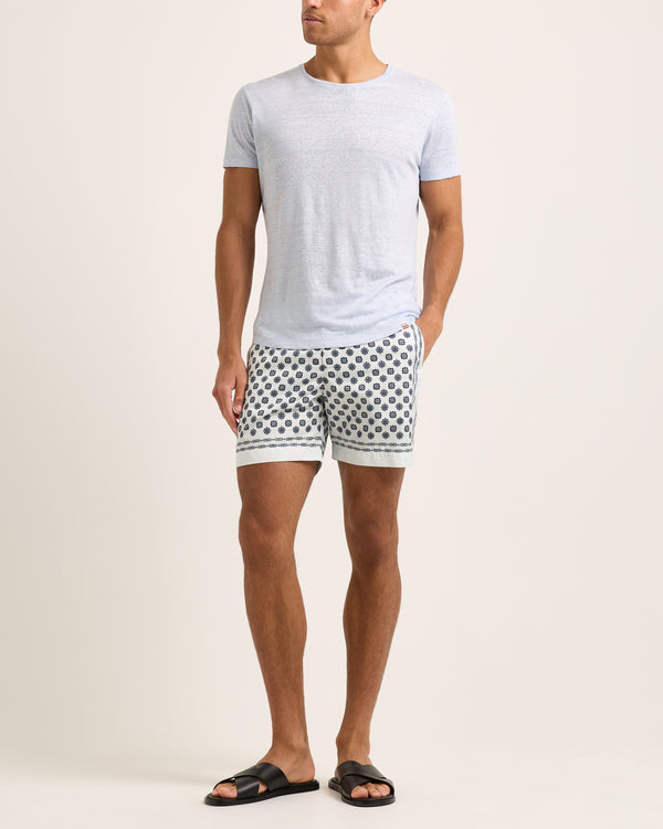 Orlebar Brown Light Blue Linen T-Shirt | Cool Resortwear Classic – ORLEBAR BROWN