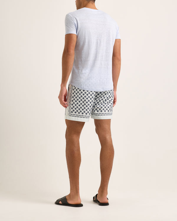 Orlebar Brown Light Blue Linen T-Shirt | Cool Resortwear Classic – ORLEBAR BROWN