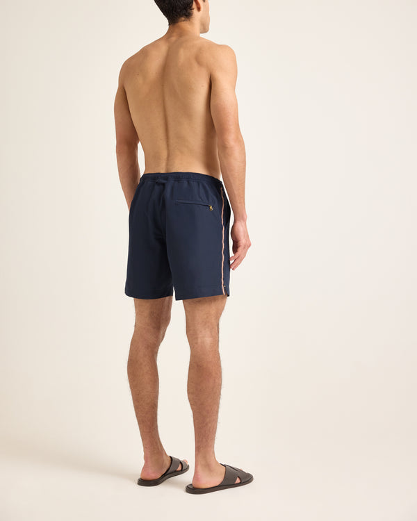 Orlebar Brown Men's Blue Stripe Swim Shorts | Adjustable Tailored Look – ORLEBAR BROWN