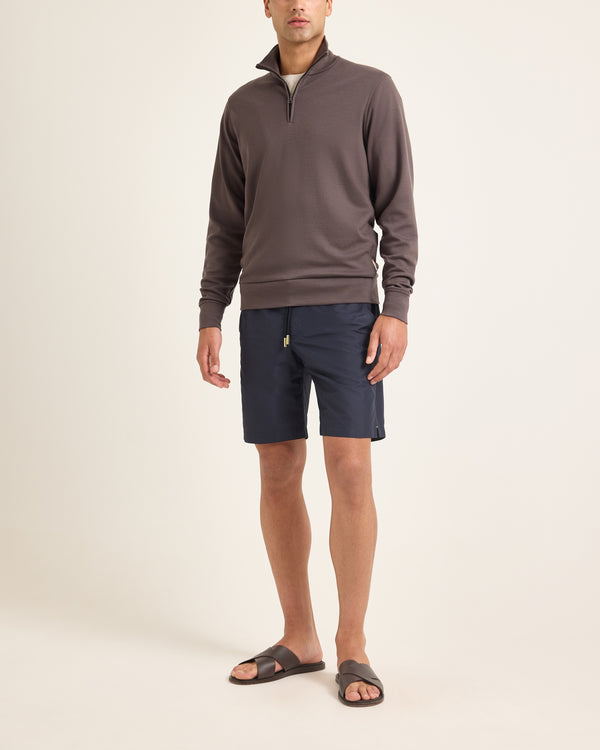 Orlebar Brown Men's Brown Merino Sweatshirt | Soft Everyday Layer – ORLEBAR BROWN