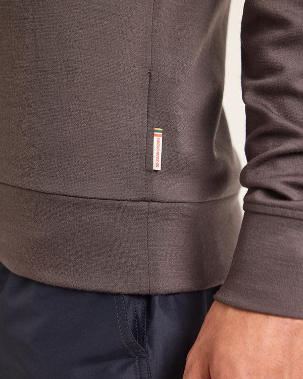 Orlebar Brown Men's Brown Merino Sweatshirt | Soft Everyday Layer – ORLEBAR BROWN
